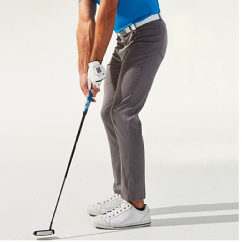 PGA TOUR Men's Flat Front 5-Pocket Stretch Golf Pant with Active Waistband
